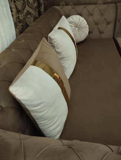 3  seater wooden sofa with Molty foam 5 inch life time guarantee