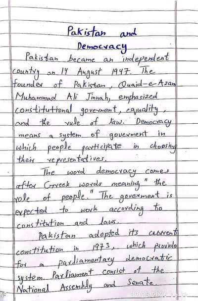 Hand written assignment