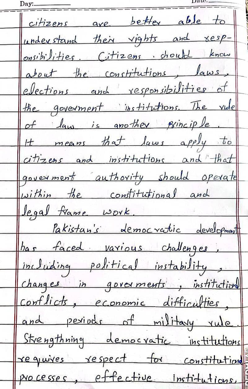 Hand written assignment 3