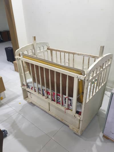 wooden baby cot