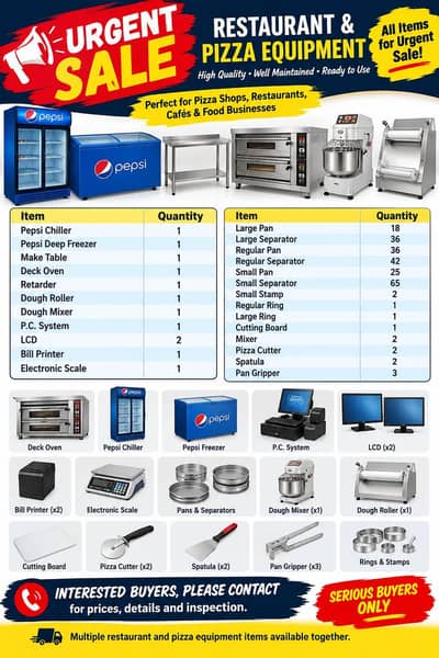 Restaurant Equipment for sale