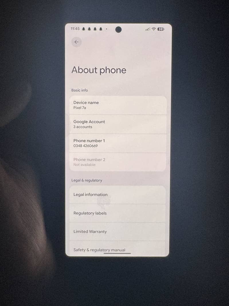 Google Pixel 7a 4