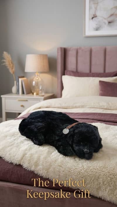 Realistic Black Plush Dog Toy – Perfect Gift Item
