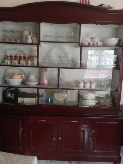 show case of solid wood