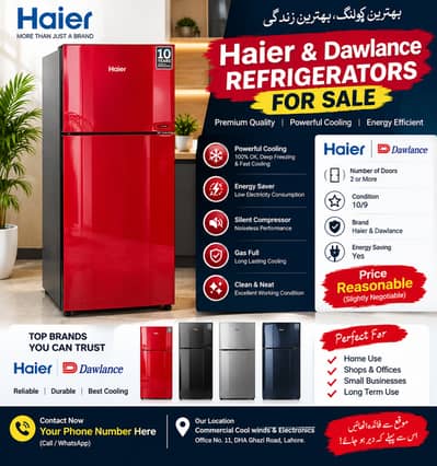 Haier Refrigerator 2 Door | Excellent Cooling | Energy Saver | 10/9