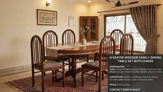 Dining Table Set with 6-Chairs