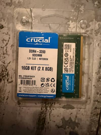 Crucial 16GB ( 8×2) DDR4 3200MHz Laptop RAM (SODIMM)