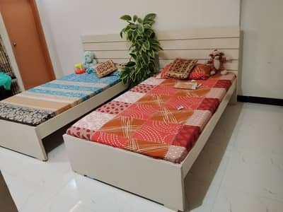 2 Single Beds with Mattresses – Excellent Condition