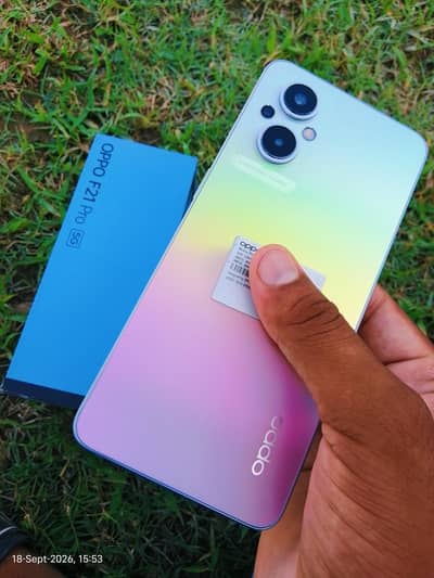 Oppo F21 Pro 5g Back Color Ring Light with Original chrgr box
