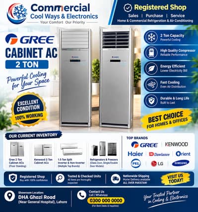 Gree 2 Ton Cabinet AC | Floor Standing | Excellent Condition | Lahore