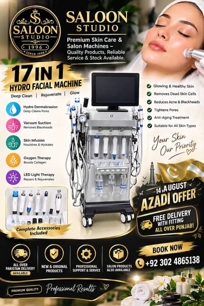 17-in-1 Hydro Facial Machine | Professional Salon & Skin Care Machine