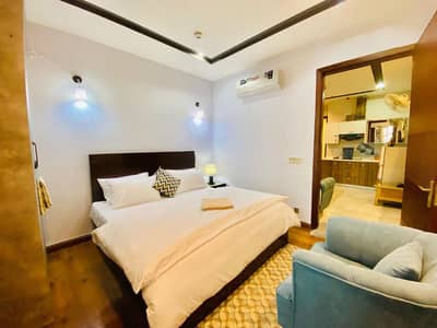 1bed ROM full furnished apartments available for short Time Bahria Town Islamabad safe and scour place couple allow