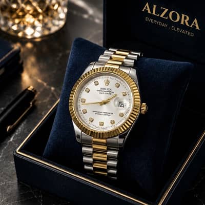 Gents Classic Watch – Printed Rolex Design | ALZORA