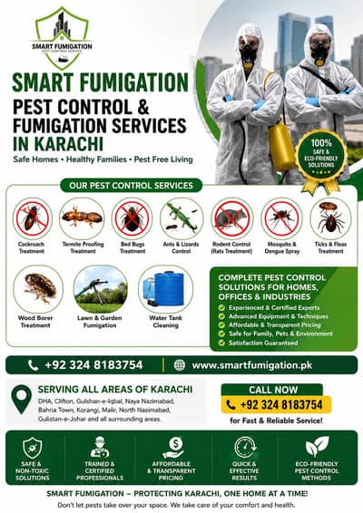 Fumigation & Pest Control Service- Deemak Control-Dangue Spray-Termite