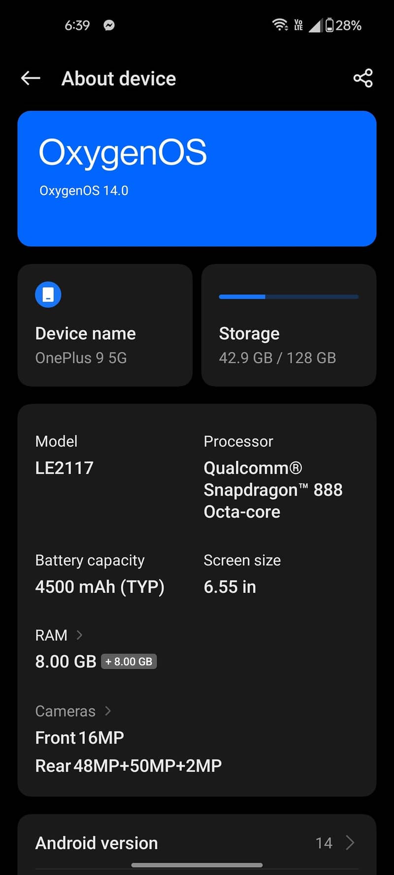 One Plus 9 6