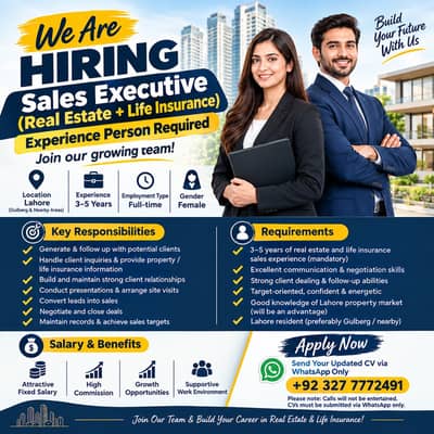 Experience Sales Executive Required / Sales Jobs / Jobs In Lahore