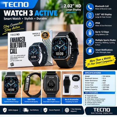 TECNO Watch 3 active smart Watch