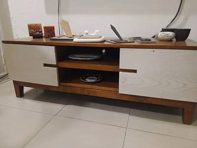 Pure Wood LED/TV Console by Habitt – Excellent Condition | Only 2 Year
