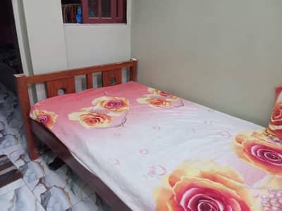 sheesham wooden single bed (1+1) for sale with new unused mattress