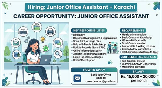Junior Office Assistant.