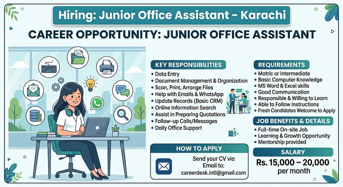Junior Office Assistant. 0