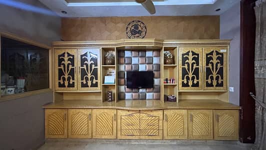 Complete Wooden Media Wall / TV Cabinet with Storage – 12×13 ft