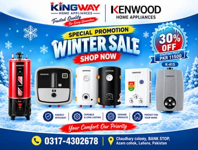 Kenwood Electric Water Geyser | 30% OFF instant hot water with kenwood