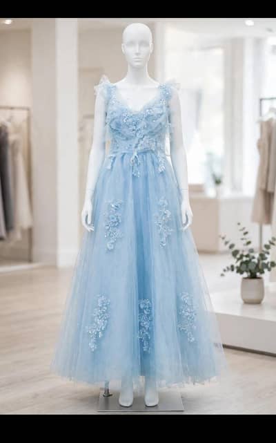 Cinderella sky blue ball gown maxi original price 14000, one time used