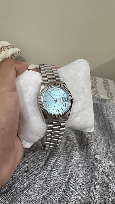 Automatic Watch - Day date Aqua blue Dial