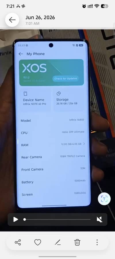 infinix note 40 pro contact number 03125175977
