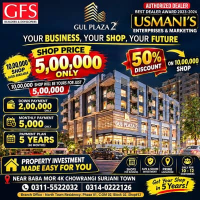 Affordable Prime Location Shop Available For sale In North Town