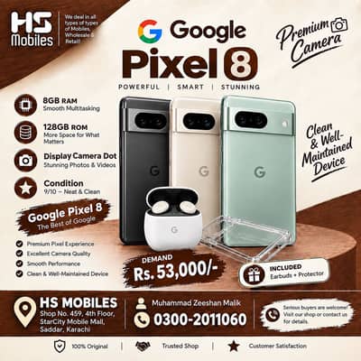 Google Pixel 8 8GB 128GB | PTA Approved | 9/10 Condition