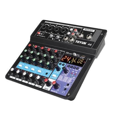 Teyun A6 6-Channel Mixer with USB Interface