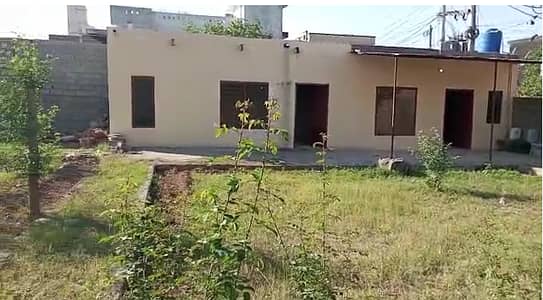 One Kanal plot for sale with two temporary rooms.