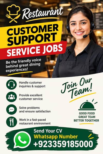 Restaurant Customer Support Service Jobs