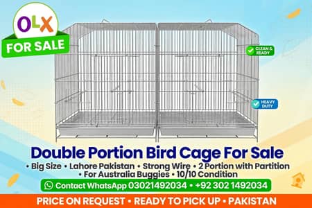 double position bird cage for sale big size for buggies Lahore