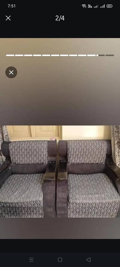 7 sitter black and grey combo sofas
