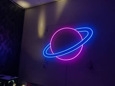 Saturn Neon Sign