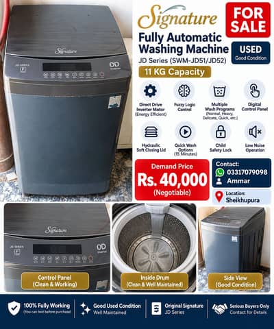 Signature washing machine