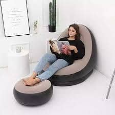 inflatable sofa bed with stool 3