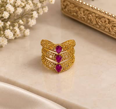 Gold Plated Stylish Ring 