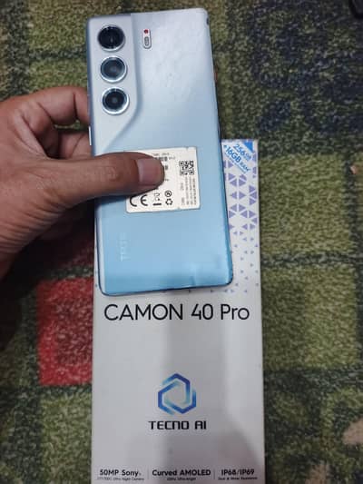 Tecno CAMON 40 Pro. . camera issue. . box mobile. 12/256. .