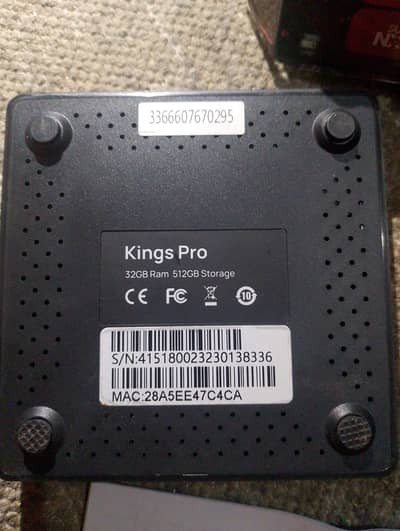 KINGS Pro Android TV Box With Remote & Accessories