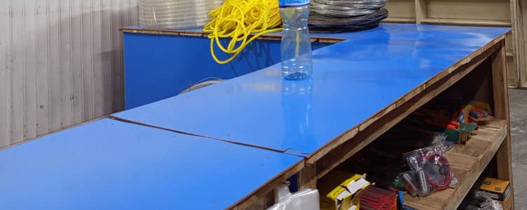 Wood counter sale for hardware, electric shop . .