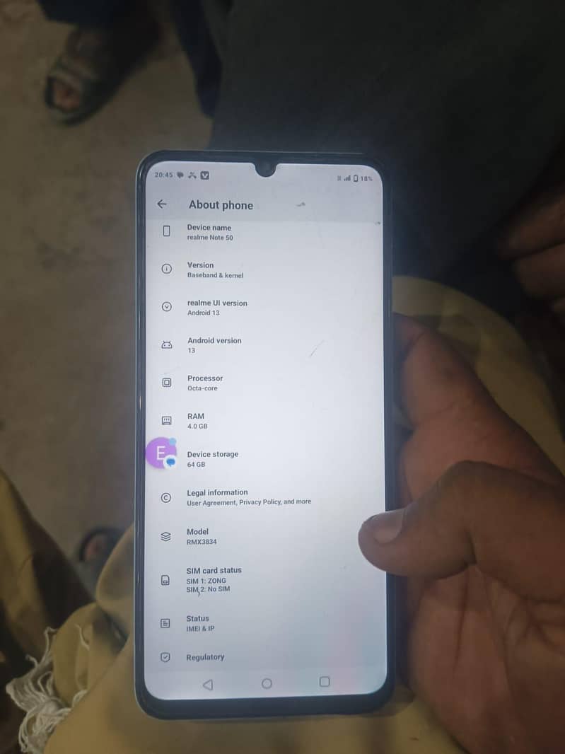 Tecno note 50 4/64 2
