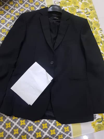 black 3 piece suit size 48 pant waist size 36