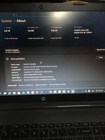 Hp celeron intel N4020