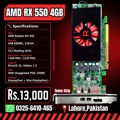 Dell AMD Radeon RX 550 4GB GDDR5 Graphics Card (GPU) Lahore, Pakistan