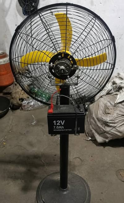 18 Inch 12V Battery Pedestal Fan | Powerful Air | Battery Included