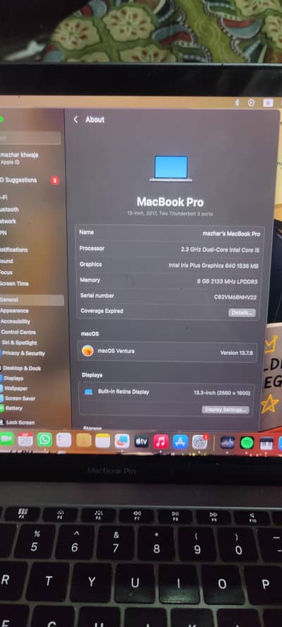 mackbook pro 2017 core i5
